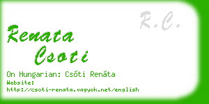 renata csoti business card